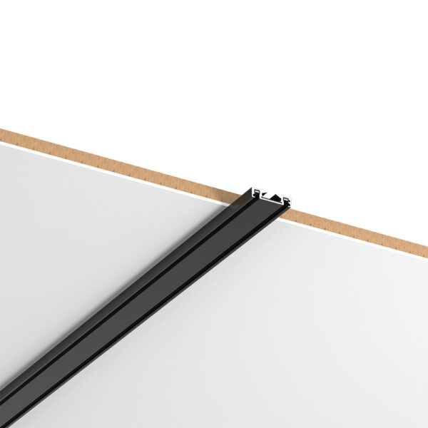 InLight Ultra-Thin μαγνητική ράγα σε μαύρη απόχρωση D:1m (TR007-BL)