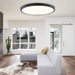 InLight Πλαφονιέρα οροφής LED 150W 3CCT (by switch on base) από γκρί μέταλλο και ακρυλικό D:80cm (42035-A-Gray)