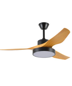 InLight Nitinat 25W 3CCT LED Fan Light in Black with Wooden Color (102000220)