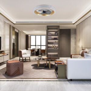 InLight Superior 35W 3CCT LED Fan Light in Golden Color (101000260)