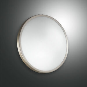 Φωτιστικό Τοίχου  Fabas Luce Plaza E14 Νίκελ Σατινέ  IP41   – 2866-23-178