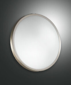 Φωτιστικό Οροφής  Fabas Luce Plaza 2X E27 Νίκελ Σατινέ  IP41   – 2866-61-178