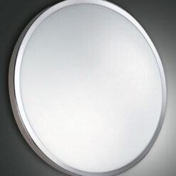 Φωτιστικό Οροφής  Fabas Luce Plaza LED  24W  Νίκελ Σατινέ  IP41 2400lm Θερμό 3000K – 3566-65-178