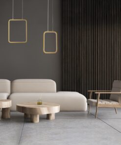 GloboStar® NEROBA 61301 Κρεμαστό Φωτιστικό Οροφής Linear Design LED CCT 12W 1320lm 360° AC 220-240V – Εναλλαγή Φωτισμού μέσω Διακόπτη On/Off All In One Ψυχρό 6000k+Φυσικό 4500k+Θερμό 2700k Μ16 x Π1.6 x Υ25.5cm – Χρυσό Βούρτσας – 3 Years Warranty