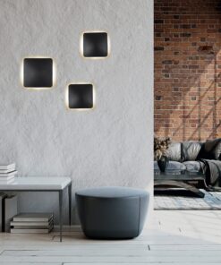 GloboStar® HELIO-S 60495 Φωτιστικό Τοίχου – Απλίκα Αρχιτεκτονικού Φωτισμού Εσωτερικού/Εξωτερικού Χώρου LED 7W 840lm 120° x 360° AC 220-240V Αδιάβροχο IP65 Μ16 x Π5 x Υ16cm – Φυσικό Λευκό 4500K – Μαύρο – Τετράγωνο – Bridgelux Chip – 3 Years Warranty