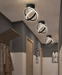 GloboStar® AMELIA 61052 Φωτιστικό Οροφής Design LED CCT 20W 2400lm 300° AC 220-240V – Εναλλαγή Φωτισμού μέσω Διακόπτη On/Off All In One Ψυχρό 6000k+Φυσικό 4500k+Θερμό 2700k Μ24.5 x Π16 x Υ25cm – Μαύρο