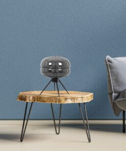 GloboStar® JAVAN 00738 Μοντέρνο Επιτραπέζιο Φωτιστικό Πορτατίφ Λαμπατέρ Μονόφωτο Φιμέ Νίκελ Γυάλινο Μαύρο Μεταλλικό Φ30 x Υ19cm