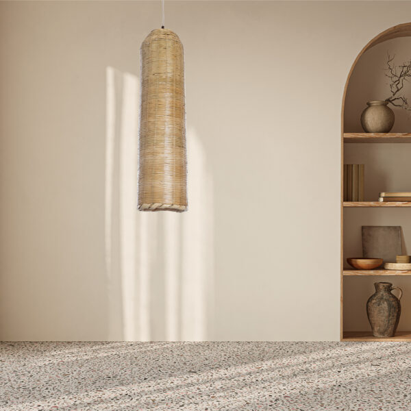 GloboStar® WAIKIKI 02349 Boho Κρεμαστό Φωτιστικό Οροφής Μονόφωτο 1 x E27 AC220-240V IP20 – Φ20 x Υ80cm – Μπεζ Ξύλινο Μπαμπού Καμπάνα