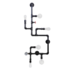 Industrial οροφής-τοίχου PP-27 ART 6/L TAP COUNTER  Μαύρο  Heronia – 31-0634