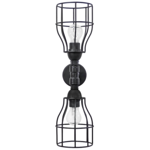 Φωτιστικό επιτοίχιο / απλίκα PP-27AP/FUN-10  2/L   Μαύρο  Heronia – 31-0181