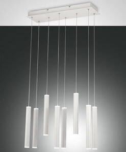 Κρεμαστό Φωτιστικό   Fabas Luce Prado LED 52W  Λευκό Steps dimmable  5760lm Θερμό 3000K – 3685-46-102
