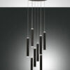 Κρεμαστό Φωτιστικό   Fabas Luce Prado LED 52W  Μαύρο Steps dimmable  5760lm Θερμό 3000K – 3685-47-101