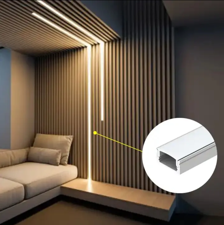 Προφίλ Αλουμινίου Mini για LED Ταινίες με Οπάλ Κάλυμμα 2m ACA – P109U