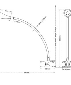 Φωτιστικό με Σφιγκτήρα Reality LED 3W Μαύρο Πλαστικό 260lm 3000K R22398102