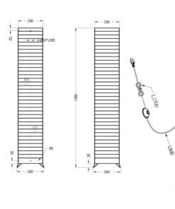 Φωτιστικό Δαπέδου Reality 2xE27 Λευκό Μεταλλικό R40122001