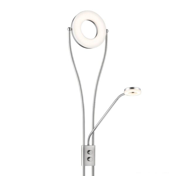 Φωτιστικό Δαπέδου Reality LED 18W  Νίκελ Ματ Μεταλλικό Dimmable 1500lm 3000K  R42412107