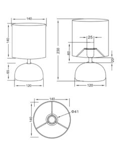 Πορτατίφ Reality E14 Καφέ Κεραμικό R50351026