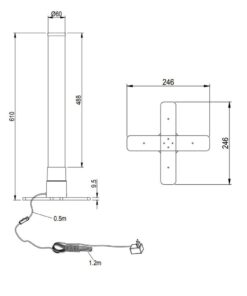 Πορτατίφ Reality LED 2,4W Τιτάνιο Πλαστικό RGB 3000K R50711187