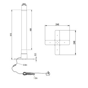 Πορτατίφ Reality LED 2,4W  Τιτάνιο Πλαστικό  RGB 3000K  R50711187