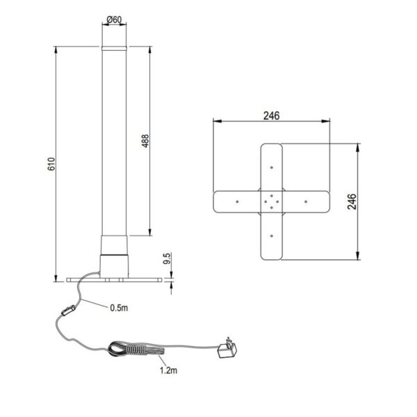 Πορτατίφ Reality LED 2,4W  Τιτάνιο Πλαστικό  RGB 3000K  R50711187