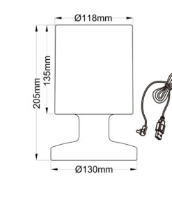 Επαναφορτιζόμενο Πορτατίφ Reality LED 1,5W Λευκό Πλαστικό 90lm 3000K IP44 R57071101