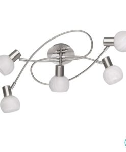 Φωτιστικό Οροφής Reality 5xE14 Νίκελ Ματ Μεταλλικό R60175007