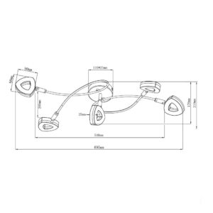 Φωτιστικό Οροφής Reality LED 4,5W  Χρώμιο Μεταλλικό 400lm 3000K  R62135106