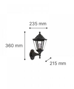 it-Lighting Redfish 1xE27 Outdoor Wall Lamp Black D:36cmx23.5cm (80202614)