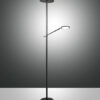 Φωτιτστικό Δαπέδου  Fabas Luce Regina LED 36W+12W  Μαύρο Με Dimmer Αφής  3050lm + 1100lm Θερμό 3000K – 3551-10-101