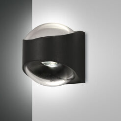 Φωτιστικό Τοίχου  Fabas Luce Remy LED 12W  Μαύρο  IP65 1000lm Θερμό 3000K – 3692-21-101