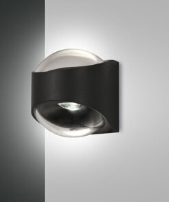 Φωτιστικό Τοίχου  Fabas Luce Remy LED 12W  Μαύρο  IP65 1000lm Θερμό 3000K – 3692-21-101