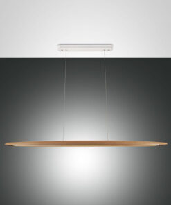 Κρεμαστό Φωτιστικό   Fabas Luce Ribot LED 26W  Ξύλο Με Dimmer  2945lm Θερμό 3000K – 3676-45-215