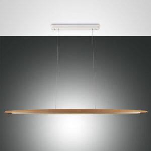Κρεμαστό Φωτιστικό   Fabas Luce Ribot LED 26W  Ξύλο Με Dimmer  2945lm Θερμό 3000K – 3676-45-215