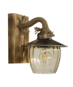 Φωτιστικό τοίχου Σχοινί-Ξύλο R-98ΑΡ GLASS Heronia – 30-0058
