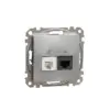 Schneider Sedna Design & Elements, RJ45-RJ11 πρίζα CAT5E UTP Αλουμίνιο – SDD113458