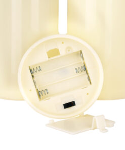 GloboStar® S-79551 ΣΕΤ 3 Διακοσμητικών Realistic Κεριών με LED – Μπαταρίας Ψυχρό Λευκό 6000K Dimmable