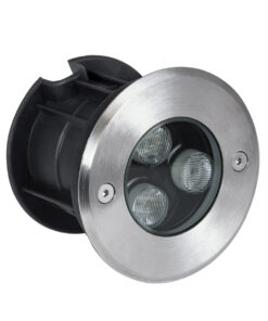 GloboStar® UNDERGROUND-FANI S-90980 Χωνευτό Φωτιστικό Σποτ Δαπέδου LED 12W 1200lm 60° DC 24V Αδιάβροχο IP68 Φ10 x Υ7.5cm Ψυχρό Λευκό 6000K – Ανοξείδωτο Ατσάλι