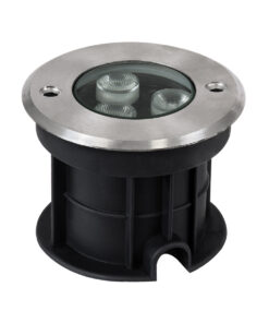 GloboStar® UNDERGROUND-FANI S-90980 Χωνευτό Φωτιστικό Σποτ Δαπέδου LED 12W 1200lm 60° DC 24V Αδιάβροχο IP68 Φ10 x Υ7.5cm Ψυχρό Λευκό 6000K – Ανοξείδωτο Ατσάλι