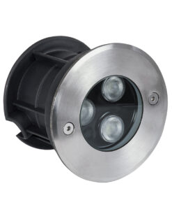 GloboStar® UNDERGROUND-FANI S-90981 Χωνευτό Φωτιστικό Σποτ Δαπέδου LED 12W 1020lm 60° DC 24V Αδιάβροχο IP68 Φ10 x Υ7.5cm RGBW DMX512 – Ανοξείδωτο Ατσάλι