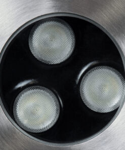 GloboStar® UNDERGROUND-FANI S-90981 Χωνευτό Φωτιστικό Σποτ Δαπέδου LED 12W 1020lm 60° DC 24V Αδιάβροχο IP68 Φ10 x Υ7.5cm RGBW DMX512 – Ανοξείδωτο Ατσάλι