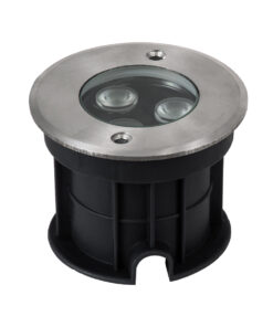 GloboStar® UNDERGROUND-FANI S-90981 Χωνευτό Φωτιστικό Σποτ Δαπέδου LED 12W 1020lm 60° DC 24V Αδιάβροχο IP68 Φ10 x Υ7.5cm RGBW DMX512 – Ανοξείδωτο Ατσάλι