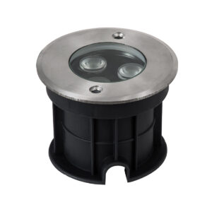 GloboStar® UNDERGROUND-FANI S-90981 Χωνευτό Φωτιστικό Σποτ Δαπέδου LED 12W 1020lm 60° DC 24V Αδιάβροχο IP68 Φ10 x Υ7.5cm RGBW DMX512 – Ανοξείδωτο Ατσάλι