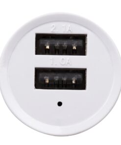 Globostar® S-90991 Ροζ Φορτιστής Αυτοκινήτου DC 12-24V με 2 Εξόδους USB DC 5V 1.0Α & 2.1A