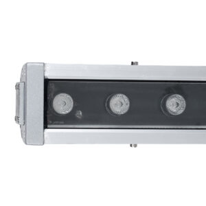 GloboStar® WASHER-DAIA S-90995 Μπάρα Φωτισμού Wall Washer LED 54W 5400lm 30° AC 230V Αδιάβροχο IP65 Μ100 x Π7.5 x Υ7cm Πολύχρωμο RGB DMX512 Display on Body – Ασημί