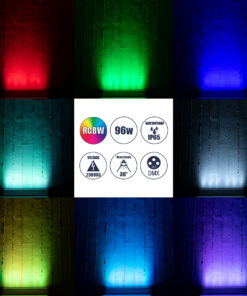 GloboStar® WASHER-DAIA S-90997 Μπάρα Φωτισμού Wall Washer LED 96W 10080lm 30° AC 230V Αδιάβροχο IP65 Μ52 x Π7.5 x Υ7cm Πολύχρωμο 4in1 RGBW DMX512 Display on Body – Ασημί