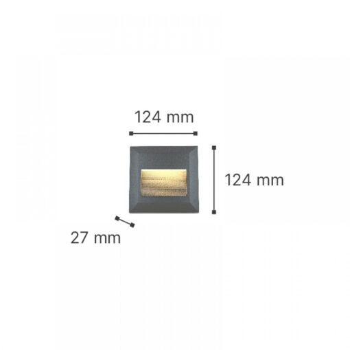 it-Lighting Salmon LED 2W 3CCT Outdoor Wall Lamp White D:12.4cmx12.4cm (80201820)