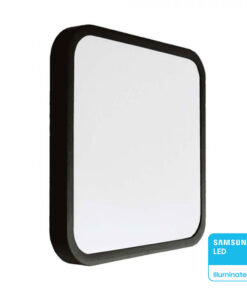 Πλαφονιέρα Οροφής Τετράγωνη LED 18W 4000K IP44 Μαύρου Χρώματος V-TAC Samsung – 76431-24