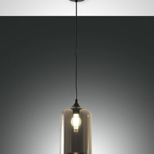 Κρεμαστό Φωτιστικό   Fabas Luce Silo E27 Φιμέ     – 3491-40-126