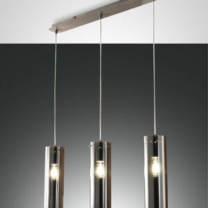 Κρεμαστό Φωτιστικό   Fabas Luce Sintesi 3X E27 Φιμέ     – 3480-47-126