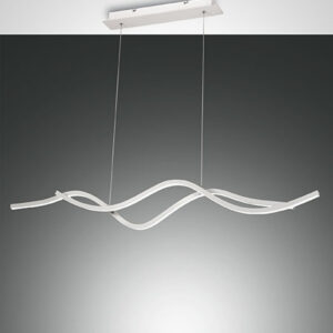 Κρεμαστό Φωτιστικό   Fabas Luce Sinuo LED 36W  Λευκό Steps dimmable  3880lm Θερμό 3000K – 3666-45-102
